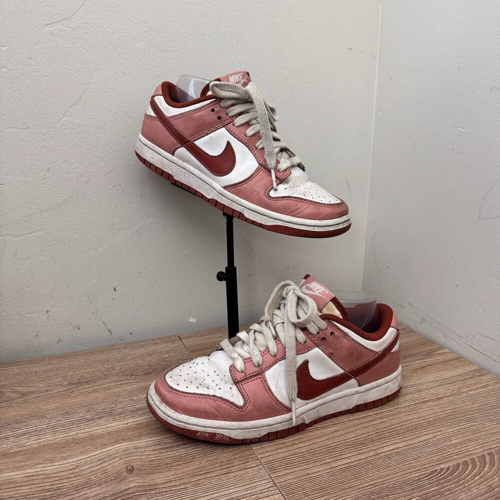Nike Dunk Low Red Suede Sneakers Women’s Size 7